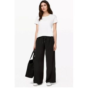 Lululemon Black On The Fly Wide Leg Pants